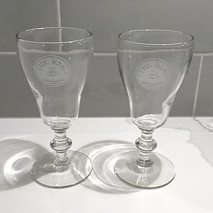 Two Vintage "The Keg" Stemmed Glasses